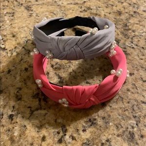 New 2 set pearl knot turban headband